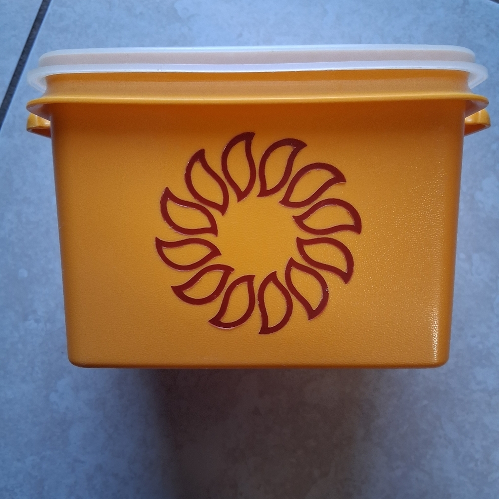 Vintage Yellow Tupperware Container